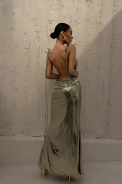 Light Gold Heart of Gold Maxi Dress*JLUXLABEL Fashion