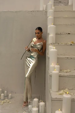 Light Gold Heart of Gold Maxi Dress*JLUXLABEL Fashion