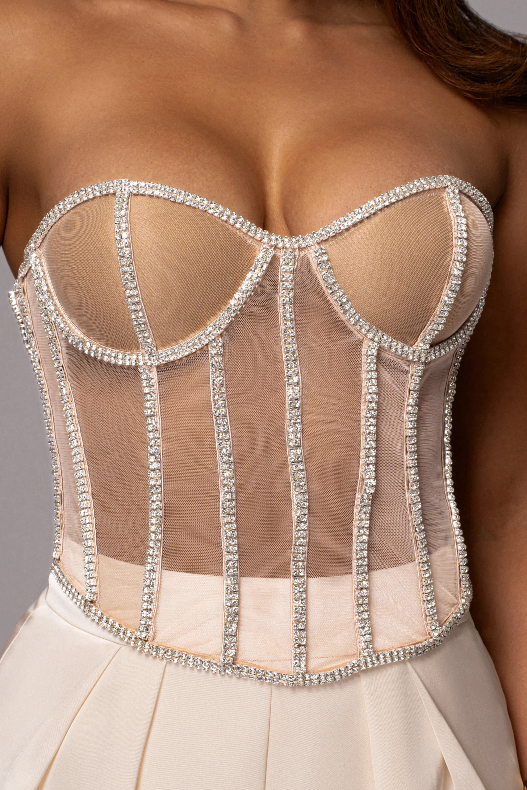 Light Limited Edition Rhinestone Crystal Corset*JLUXLABEL Discount
