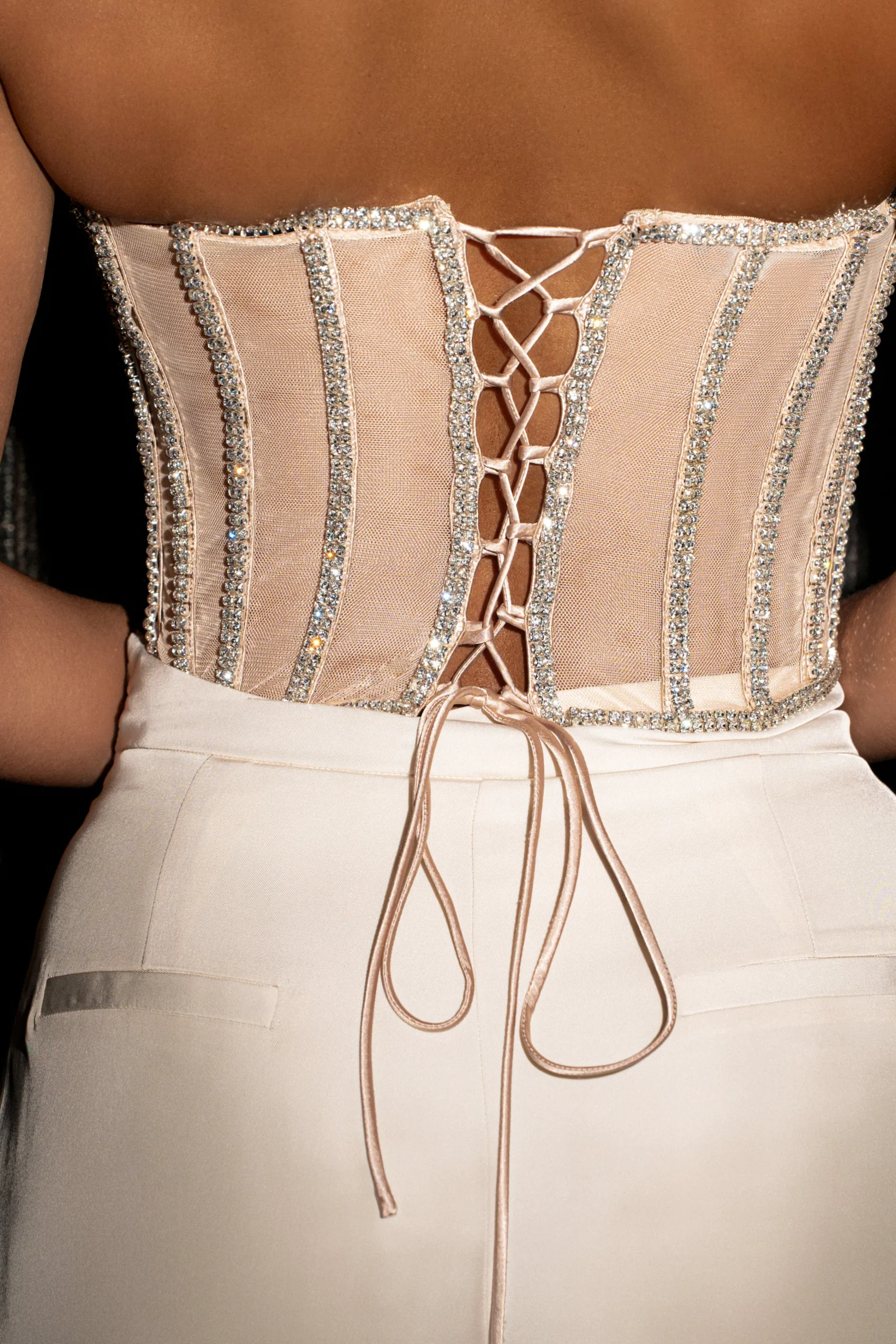 Light Limited Edition Rhinestone Crystal Corset*JLUXLABEL Discount