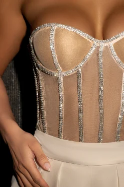 Light Limited Edition Rhinestone Crystal Corset*JLUXLABEL Discount