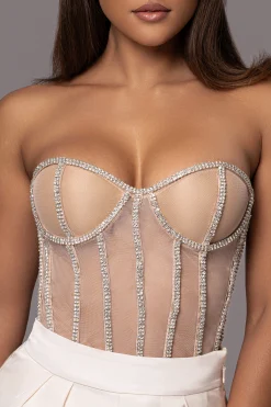 Light Limited Edition Rhinestone Crystal Corset*JLUXLABEL Discount
