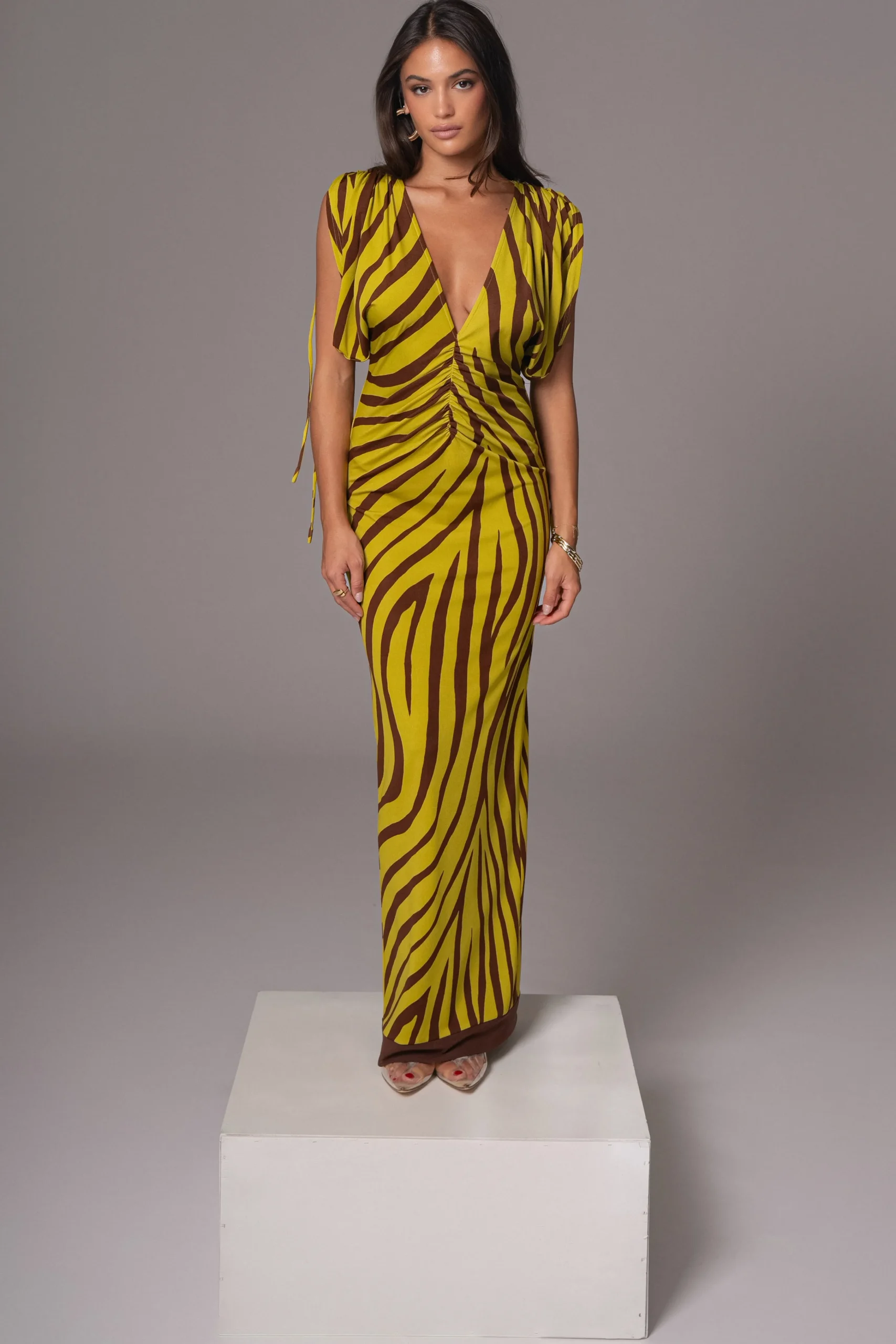 Lime Print Occasion Print Maxi Dress*JLUXLABEL Best