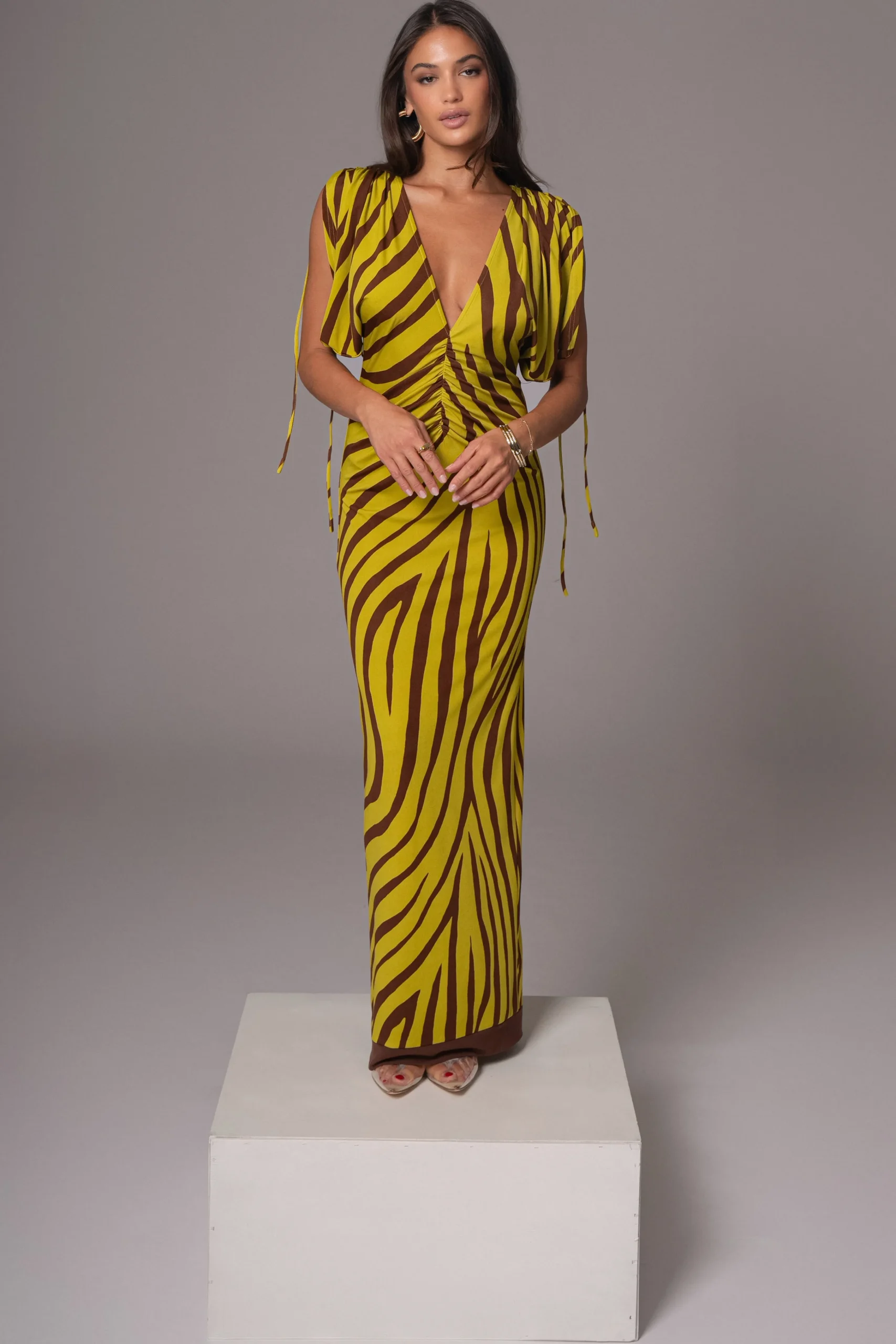 Lime Print Occasion Print Maxi Dress*JLUXLABEL Best