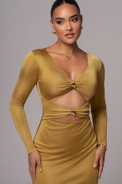 Lime Soiree Cutout Maxi Dress*JLUXLABEL Outlet