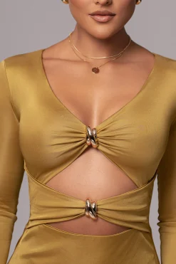 Lime Soiree Cutout Maxi Dress*JLUXLABEL Outlet