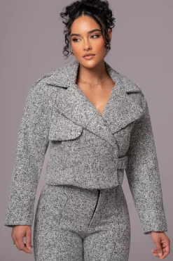 Lt. Grey  Zoe Tweed Jacket*JLUXLABEL Fashion