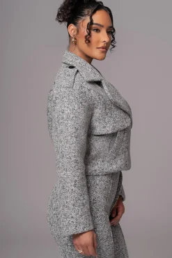 Lt. Grey  Zoe Tweed Jacket*JLUXLABEL Fashion