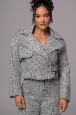 Lt. Grey  Zoe Tweed Jacket*JLUXLABEL Fashion