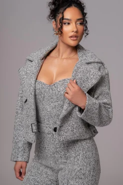 Lt. Grey  Zoe Tweed Jacket*JLUXLABEL Fashion