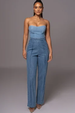 Medium Wash All You Need Denim Corset*JLUXLABEL Online