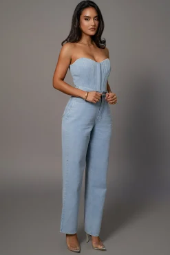 Medium Wash Denim Britney Corset*JLUXLABEL Sale