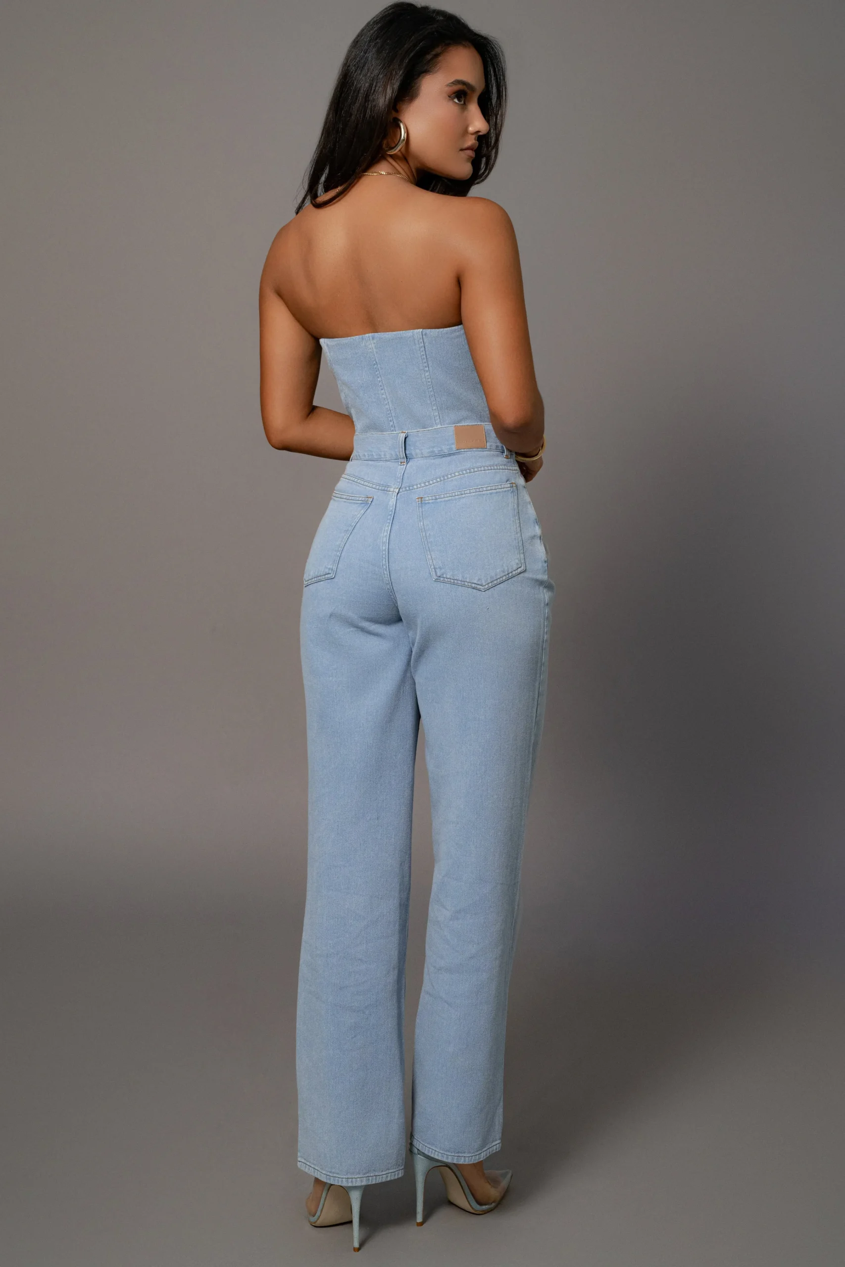 Medium Wash Denim Britney Corset*JLUXLABEL Sale