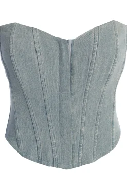 Medium Wash Denim Britney Corset*JLUXLABEL Sale
