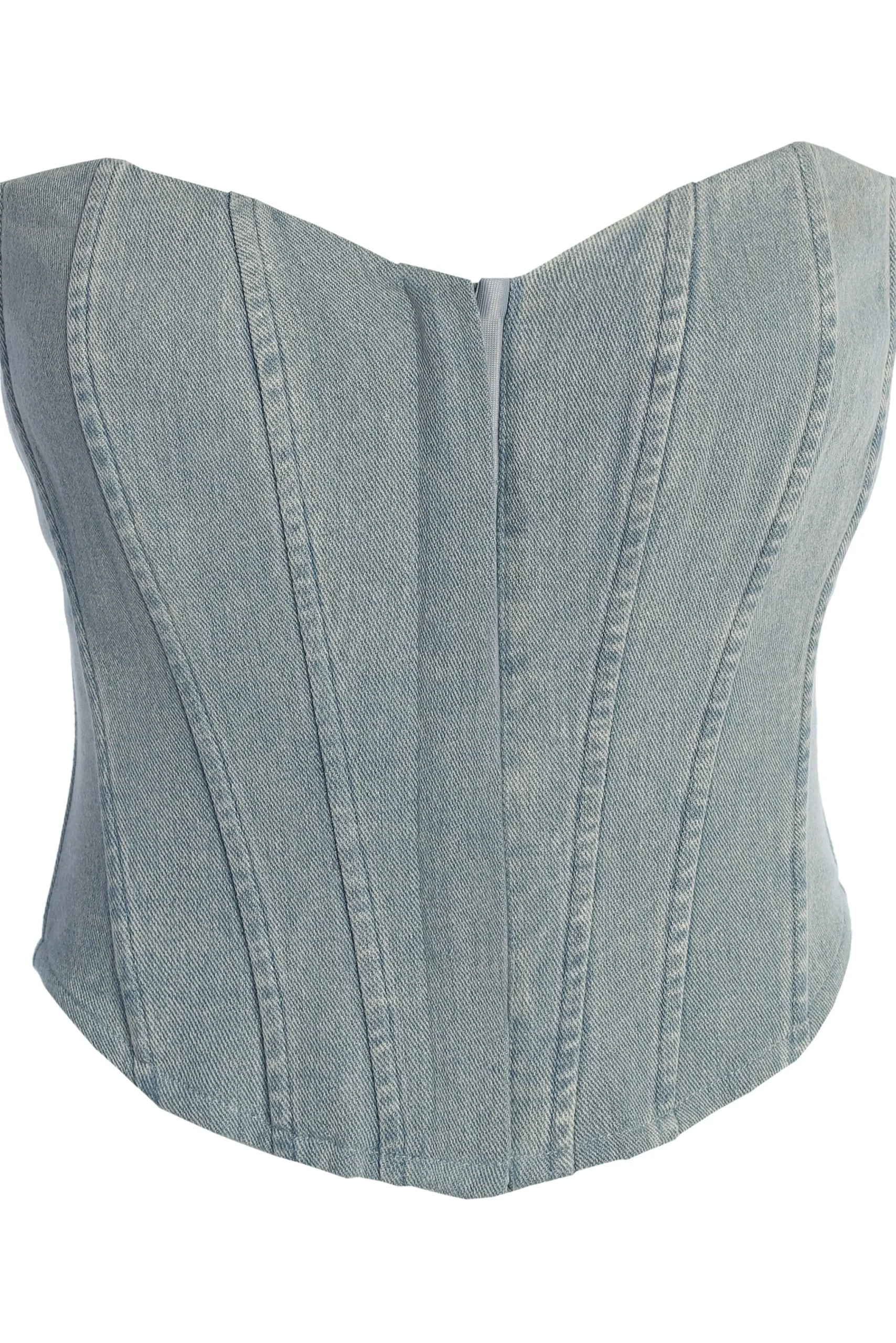 Medium Wash Denim Britney Corset*JLUXLABEL Sale