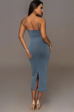 Medium Wash Denim Visions Of You Dress*JLUXLABEL Discount