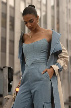 Medium Wash  Fenix Reversible Denim Corset*JLUXLABEL Fashion