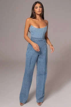 Medium Wash  Fenix Reversible Denim Corset*JLUXLABEL Fashion