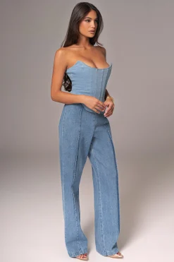 Medium Wash  Fenix Reversible Denim Corset*JLUXLABEL Fashion