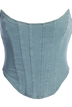 Medium Wash  Fenix Reversible Denim Corset*JLUXLABEL Fashion