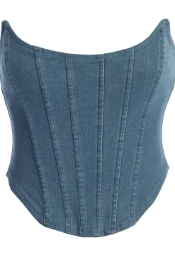 Medium Wash  Fenix Reversible Denim Corset*JLUXLABEL Fashion