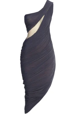 Midnight Blue Aura Shimmer Midi Dress*JLUXLABEL Fashion