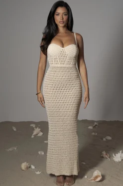 Milk Deep Sea Crochet Maxi Dress*JLUXLABEL Fashion