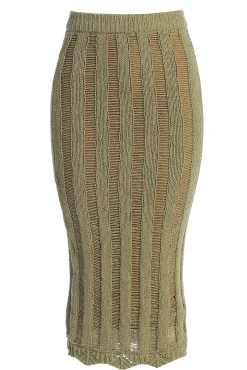 Moss Good Form Midi Skirt*JLUXLABEL Outlet