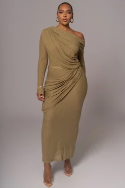 Moss Textured One Shoulder Bodysuit*JLUXLABEL Best