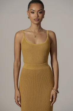 Mustard Serena Ribbed Skirt Set*JLUXLABEL Discount