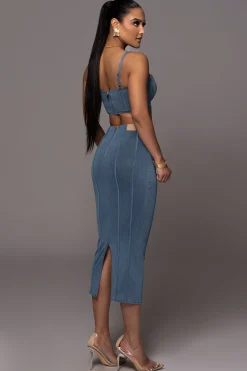 NAT LIV x Denim Eliana Skirt Set*JLUXLABEL Fashion