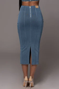 NAT LIV x Denim Eliana Skirt Set*JLUXLABEL Fashion