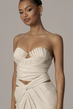 Natural Arielle Bustier Top*JLUXLABEL New