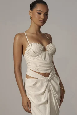 Natural Arielle Bustier Top*JLUXLABEL New