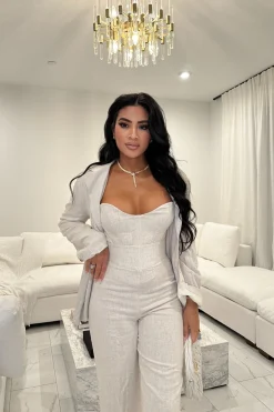 Natural Beyond The Sea Linen Corset*JLUXLABEL Clearance