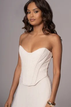 Natural Beyond The Sea Linen Corset*JLUXLABEL Clearance