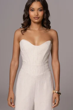 Natural Beyond The Sea Linen Corset*JLUXLABEL Clearance