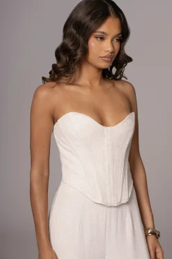 Natural Beyond The Sea Linen Corset*JLUXLABEL Clearance