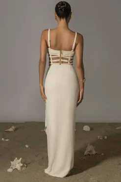 Natural Las Olas Linen Skirt*JLUXLABEL Sale