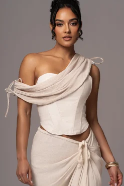 Natural New Obsession Draped Top*JLUXLABEL Online