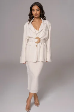 Natural Ocean Breeze Linen Blazer*JLUXLABEL Sale