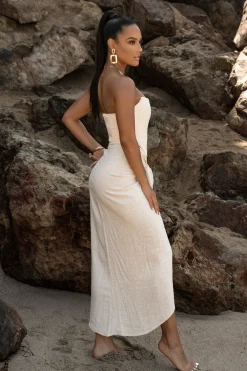 Natural SAYLOR LINEN SARONG*JLUXLABEL Hot