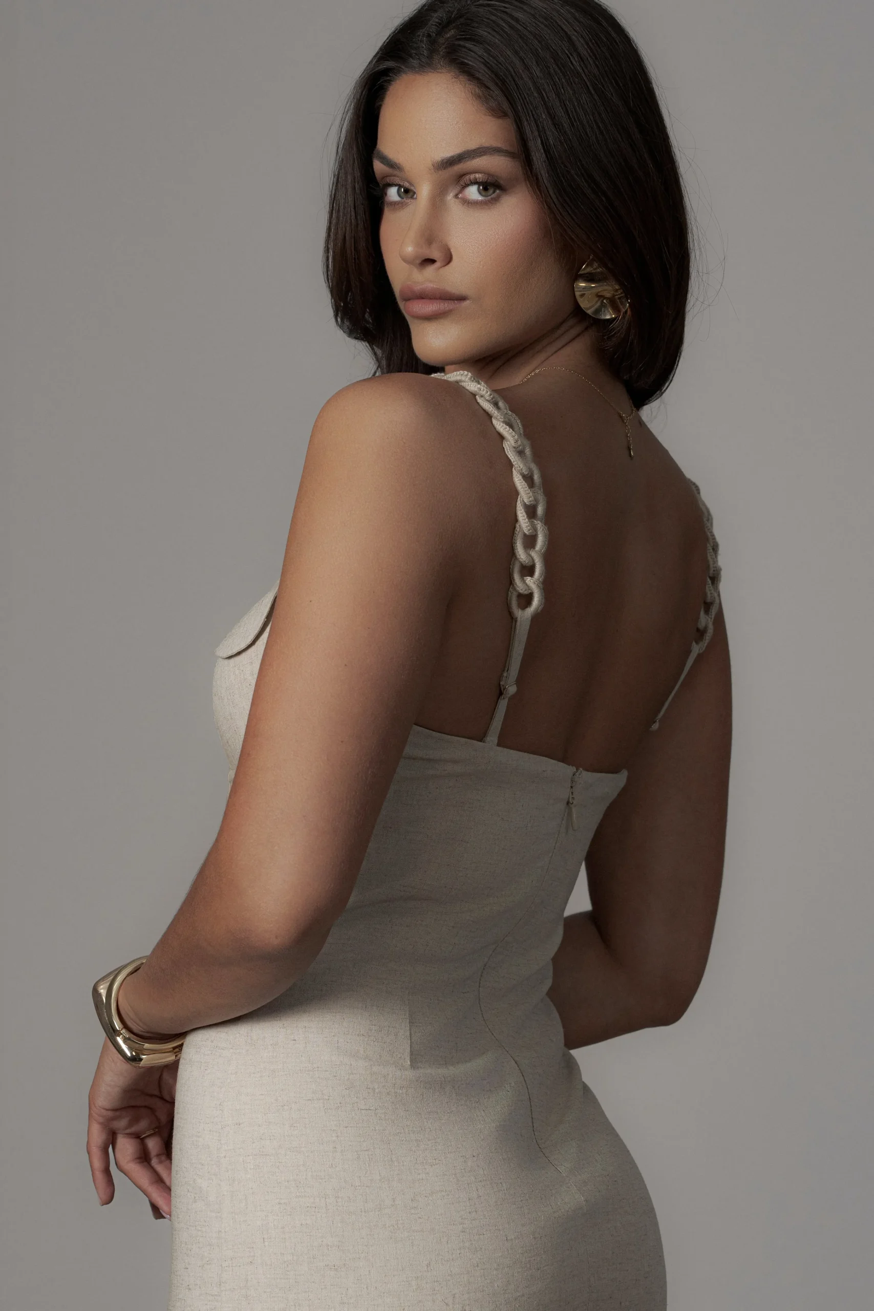 Natural Secret Hideout Linen Dress*JLUXLABEL Discount