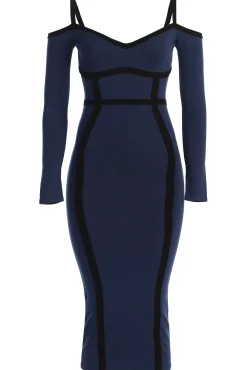 Navy Debora Knit Midi Dress*JLUXLABEL Sale