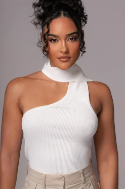 Off White Anderson Ribbed Top*JLUXLABEL Online