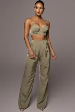 Olive Candice Trousers*JLUXLABEL Clearance