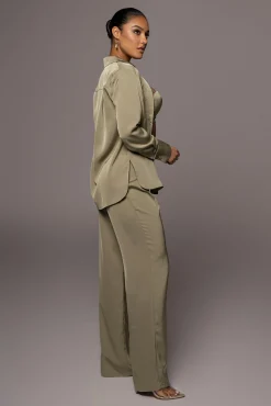 Olive Candice Trousers*JLUXLABEL Clearance