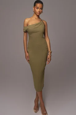 Olive Escape Linen Dress*JLUXLABEL Best