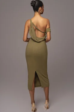 Olive Escape Linen Dress*JLUXLABEL Best