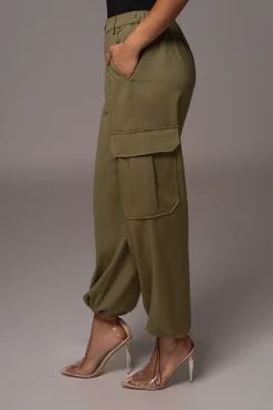 Olive Fast Track Drawstring Joggers*JLUXLABEL Best